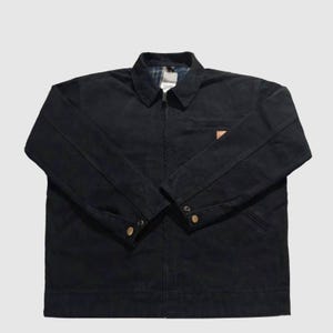 Retro Cahartt -J97 Black Detroit Work Jacket- Reworked Vintage Workwear Jacket - Vintage Detroit Jacket - Carhartt Jacket