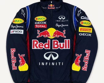 Vintage Red Bull Racing Jacket: Infiniti F1 Motorsport Bomber, Y2K Streetwear Coat