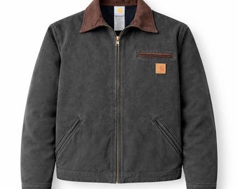 Carhartt Detroit Jacket Coat Vintage Duck Workwear Collared Full