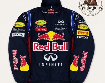 Vintage Red Bull Racing Jacket: Infiniti F1 Motorsport Bomber, Y2K Streetwear Coat