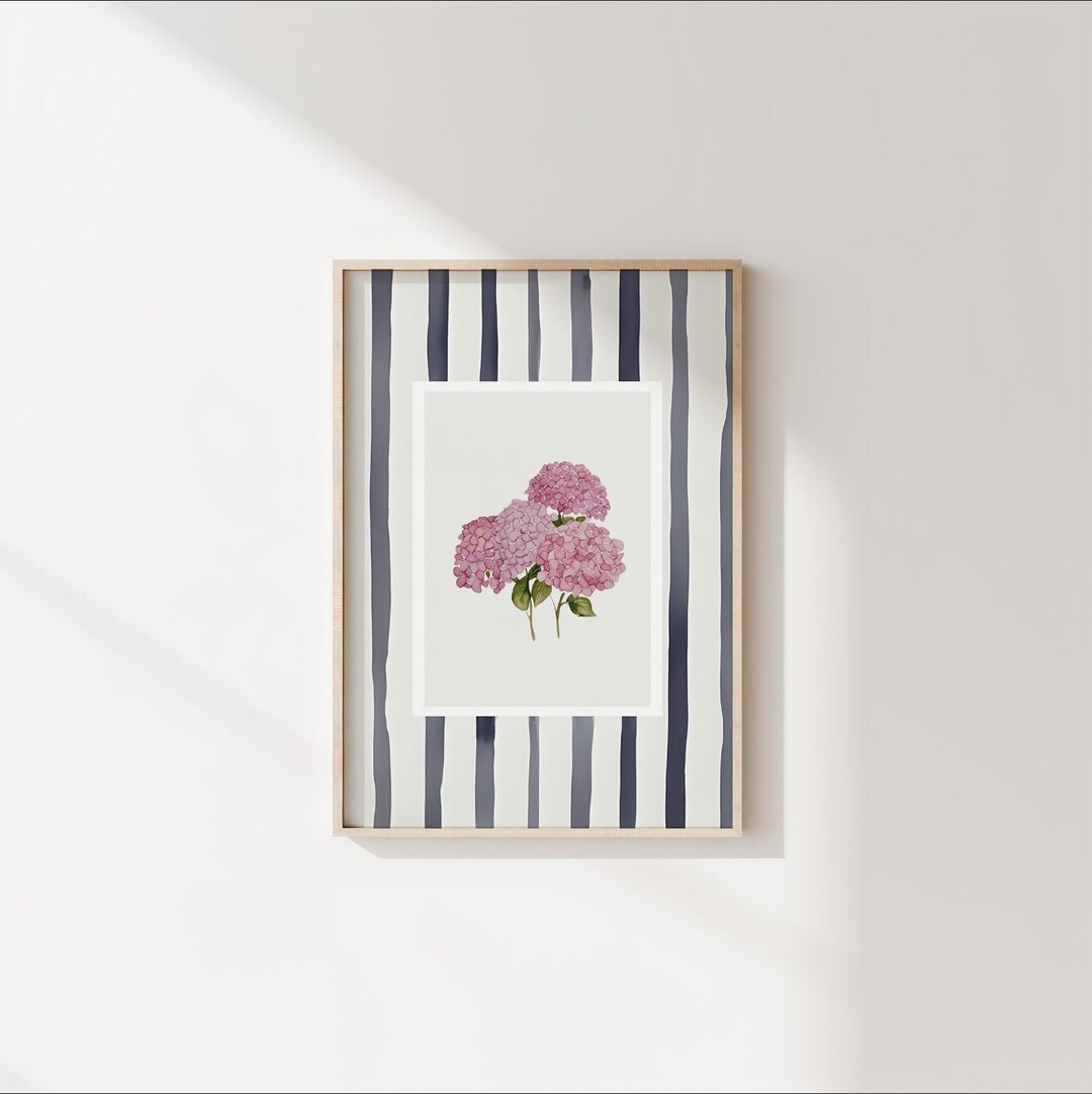 Vintage Hydrangea Wall Art Printable – Botanical Flower Digital ...