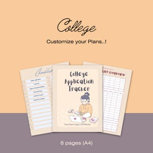 College Application Tracker PDF, University Application Planner, Deadline Organizer, Admission Checklist, Digital Download, Printable