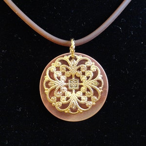 Stephanie's Wedding Pendant in Gold and Copper Style 1429 image 1