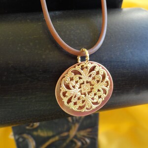 Stephanie's Wedding Pendant in Gold and Copper Style 1429 image 3