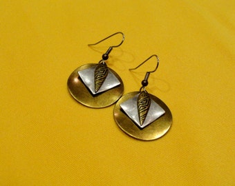 Dawn of a new day gold and silver earrings (Style #375)