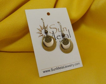 Mixed metals make people say oooh I love your gold and silver earrings (Style #337N)