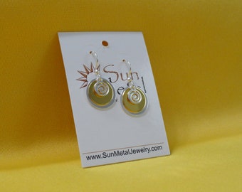 Swirly Girly silver and gold earrings (Style #270G)