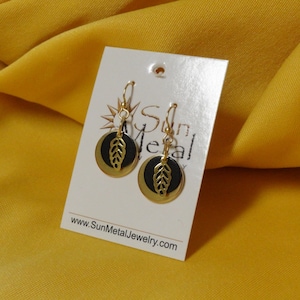 Black gold stainless steel earrings (Style #524)