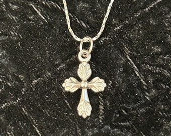 Fancy cross stainless steel pendant (Style #1C-4)