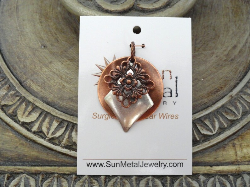 Silver and copper is a show stopper pendant Style 1249C image 1