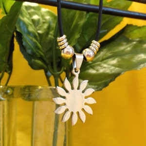 Stainless Steel Sun Necklace image 3