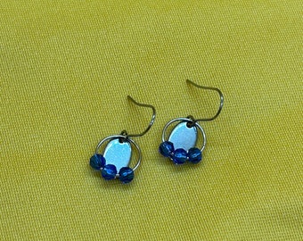 Samba skirt stainless and blue earrings (Style #704)