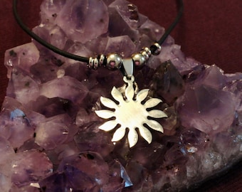 Stainless Steel Sun Necklace