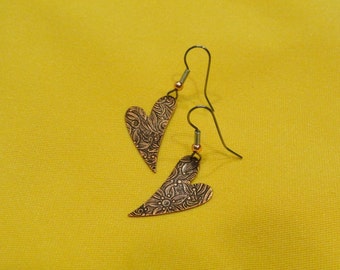 Party hearty antique copper earrings (Style #450A)