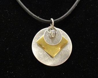 Stellar gold and silver pendant (Style #1347S)