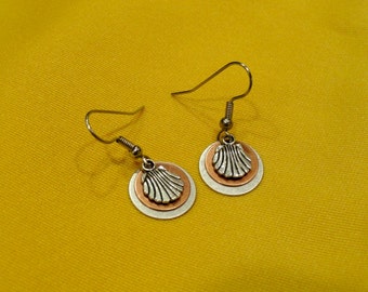 She sells seashells silver and copper earrings (Style #219C)