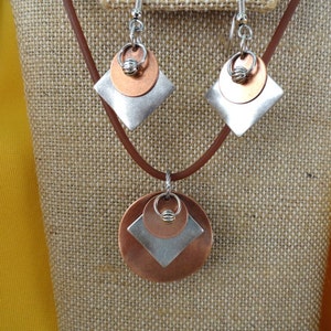 Stellar silver and copper pendant Style 1229C image 5