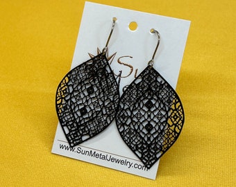 After Dark black stainless steel earrings (Style #519)