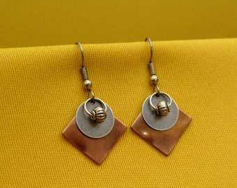 Stellar copper and silver earrings (Style #453S)