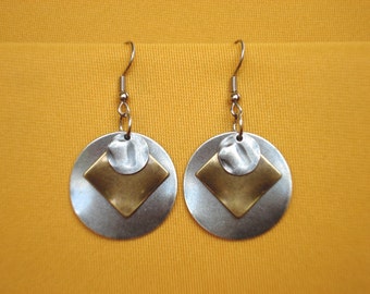 Ooh girlfriend is fierce silver and gold earrings (Style #234G)