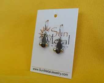 Beautiful aura stainless and copper earrings (Style #216C)
