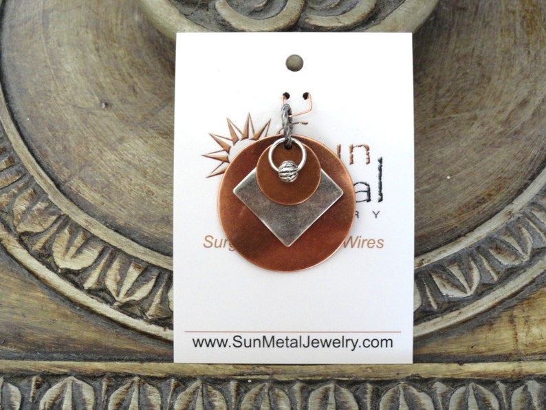 Stellar silver and copper pendant Style 1229C image 4