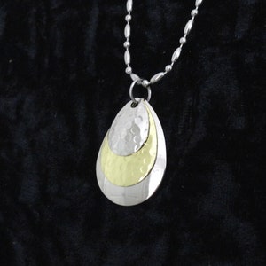 It&#39;s hammer time! silver and gold pendant (Style #1297)