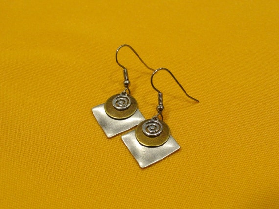 Coco Loco Silver and Gold Earrings style 209G 
