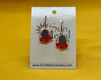 Samba skirt stainless and red earrings (Style #714)