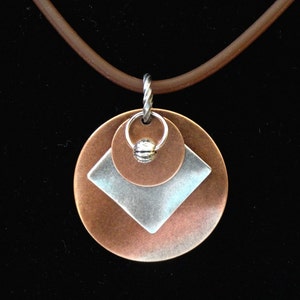 Stellar silver and copper pendant Style 1229C image 1