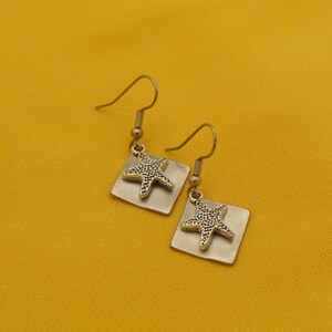 Starfish silver earrings Style 203 image 2