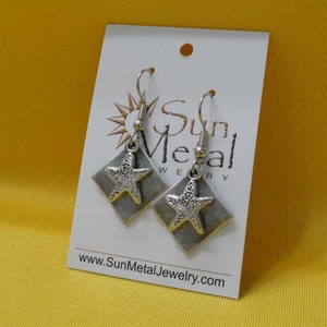 Starfish silver earrings Style 203 image 1