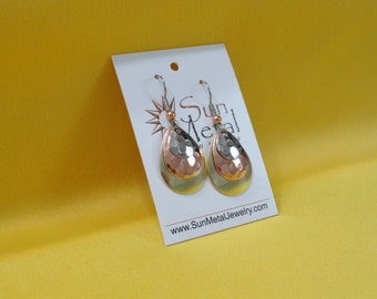 It's hammer time! gold, copper and silver earrings (Style #359)