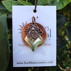 Silver and copper is a show stopper pendant Style 1249C image 2