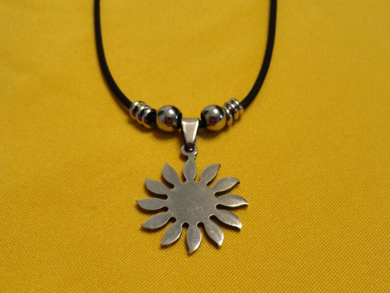 Stainless Steel Sun Necklace image 2