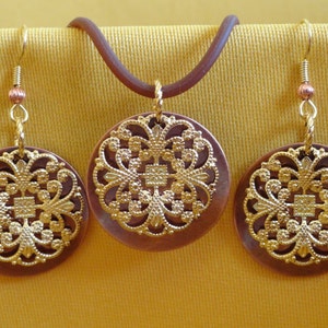 Stephanie's Wedding Pendant in Gold and Copper Style 1429 image 5