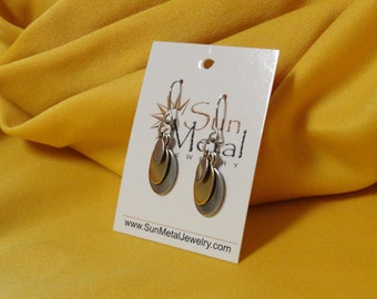 Opportunity knocks silver and gold stainless steel earrings (Style #293)