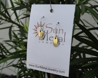 Tiny but mighty silver and gold stainless steel earrings (Style #372)
