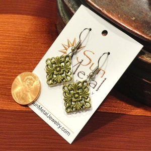 Surprise earrings in antique gold on silver Style 321A image 5