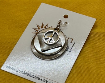 What the world needs now silver peace pendant (Style #1207)