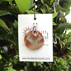 Stellar silver and copper pendant Style 1229C image 2