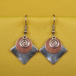 Coco Loco silver and copper earrings (Style #209C)