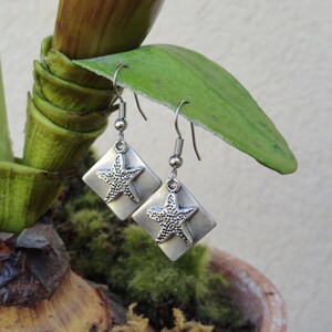 Starfish silver earrings Style 203 image 5