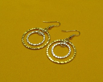 Rings of fire gold and silver earrings (Style #342)