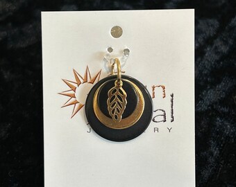 Black gold stainless steel pendant (Style #1524)