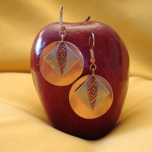 Dawn of a new day copper and silver earrings Style 447 画像 1