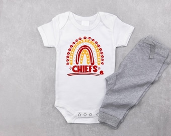 Baby Häuptlinge Regenbogen Strampelanzug, KC Häuptlinge, Säugling Häuptlinge, Säugling KC, Baby KC, Baby Häuptlinge Königreich