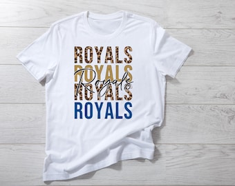 Erwachsene Royals Geparden-Druck-T-Shirt, Royals Baseball, KC Baseball, Baseballsaison, KC, Royals, Gepard