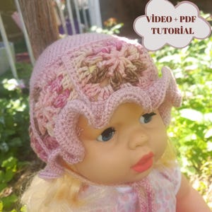 CROCHET PATTERN Girl Hat Pattern | Ruffled Edge Hat | Toddler Hat Pattern | Crochet Baby Gift | Ideas | Step-by-Step Video + Photo PDF