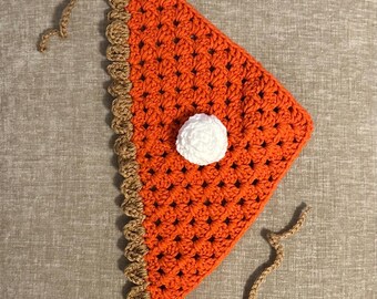Pumpkin Pie Crochet Bandana | Sweet Potato Pie Crochet Bandana | BriliciousStitches | Brilicious Stitches | Handmade Crochet Bandana